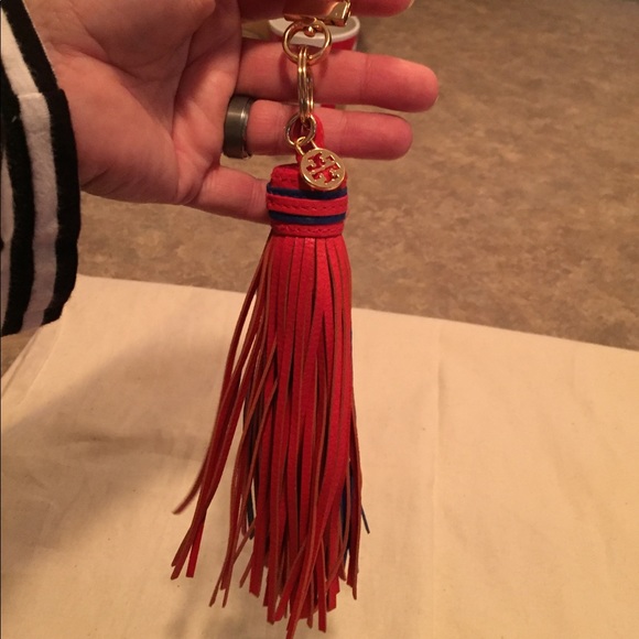 Tory Burch Accessories - HOST PICK Tory Burch Leather Tassel Keychain Fob